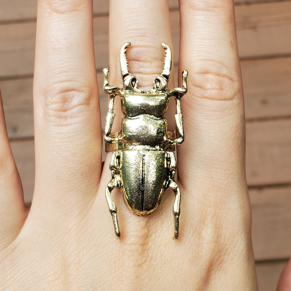 *HOST PICK NWOT *RARE* Bronze Egyptian Scarab Ring - Picture 2 of 10